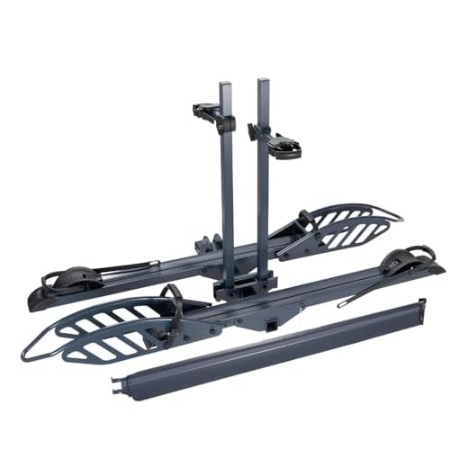 CRAVOT CyberRack E2 Hitch 2 EBike Rack with Ramp, 200 lbs Capacity Electric Bike Carrier Foldable Platform Mount, Up to 5-inch Fat Tire Bicycle for 2'' Receiver Cars Trucks SUVs Minivans RV, Trailer