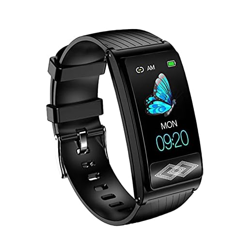 P10 Ny Super Precision Lorentz Diagram Smart Watch 24-timmars Dynamisk EKG-övervakning, Fitness Tracker Mäns och Kvinnors Armband,Black
