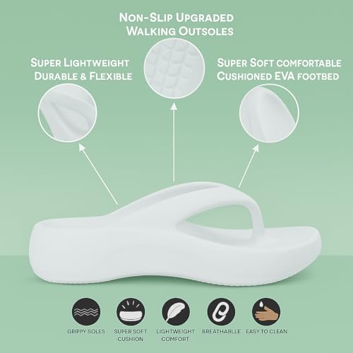 Image of ORTHO JOY Orthopedic Slippers for Women | Comfortable EVA Flip-Flops with Arch & Heel Support | Anti-Skid Lightweight Slides for Foot Pain Relief - Ideal for Indoor & Outdoor Use