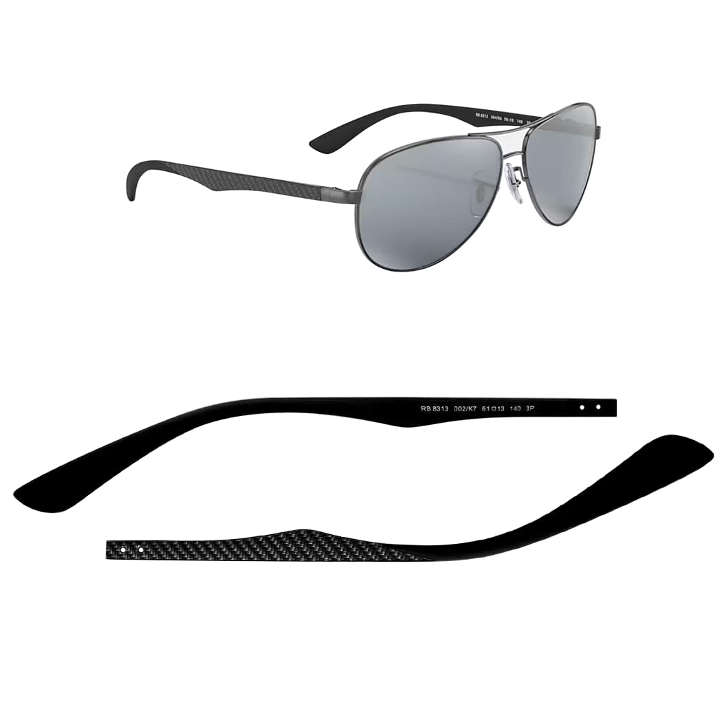 Wsporniki okularów przeciwsłonecznych zamiennik do Ray Ban RB8313 wsporniki ramion okularów przeciwsłonecznych ramiona z włókna węglowego 8313M