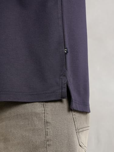 Image of Thomas Scott Men's Regular Fit Polo Performance T-Shirt | Viscose Rayon Fabric | Solid Knitted Polo Collar | Long Sleeves | Soft, Breathable & Comfortable Casual Wear for Men