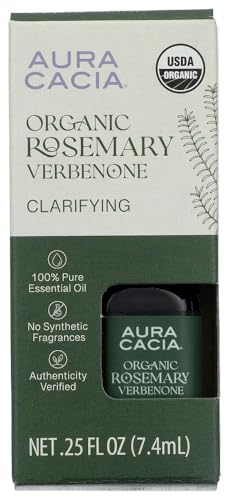 Aceite Esencial Orgánico de Romero Verbenona Aura Cacia 0.25 Fl Oz miniatura 1