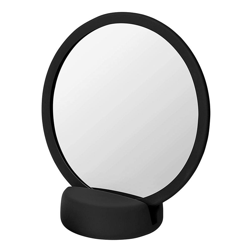 Miroir cosmétique céramique noir Blomus Sono pour votre rituel beauté matinal