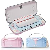 BJBT Switch 2対応 スリムケース スイッチ2 カバー【Switch2対応ケース/4色 選択可】2025年 スイッチ2モデル用 収納バッグ 可愛い 防塵防水 耐衝撃 持ち運び便利 全面保護型 ゲームカード12枚収納が可能 アクセサリーポーチブルー (ピンク)