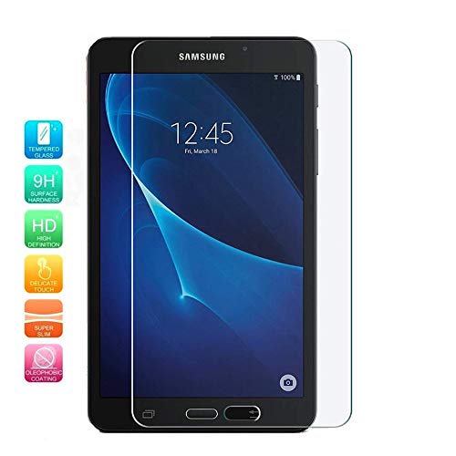 KIQ [2 Pack] Galaxy Tab A 7.0 SM-T280 T285 Tempered Glass Screen Protector, 9H Tough 0.30mm Bubble-Free Anti-Scratch Self-Adhere Easy-to-Install for Samsung Galaxy Tab A 7.0 T280 T285