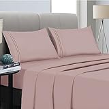 Mejoroom Bed Sheets Set,Extra Soft Luxury Egyptian Sheets with 15-inch Deep Pocket,Premium Bedding Collection - Breathable Wrinkle Fade Stain Resistant Hypoallergenic - 4 Piece (Full, Peach Whip)