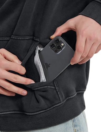 FAIABLE Mens Hoodies Fleece Fall Fashion Outfits Half Zip Sweatshirts Winter Jackets Oversized Pullover Tops Clothes 20254