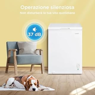 COMFEE' RCC202WH2EU(E) 198L Congelatore a pozzetto indipendente, Conversione tra congelatore e frigorifero, compressore inverter, Adatto per strutture esterne, garage e capanni, Bianco