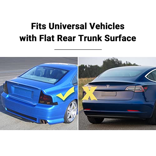 47" Universal Wing Spoiler Gt Style Adjustable Racing Spoiler Abs Lightweight Gt Spoiler Rear Trunk Spoiler Wing Universal Fit For Mustang Gt300 Gt500 Spoiler, Gloss Black #TOP1