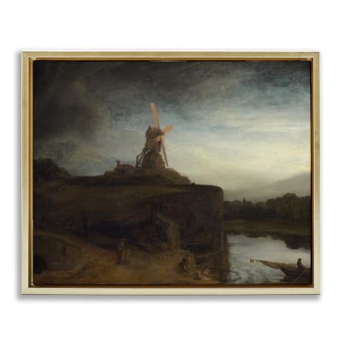 'The Mill Rembrandt van Rijn Classical'| Floating Frame Canvas Art