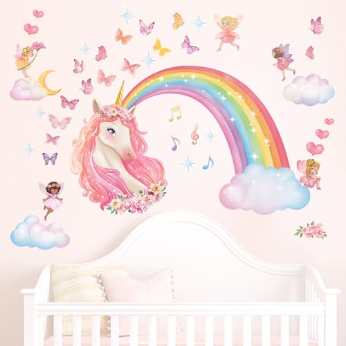 DECOWALL Vinilos Decorativos Arcoíris Unicornio 2 Hojas miniatura 5