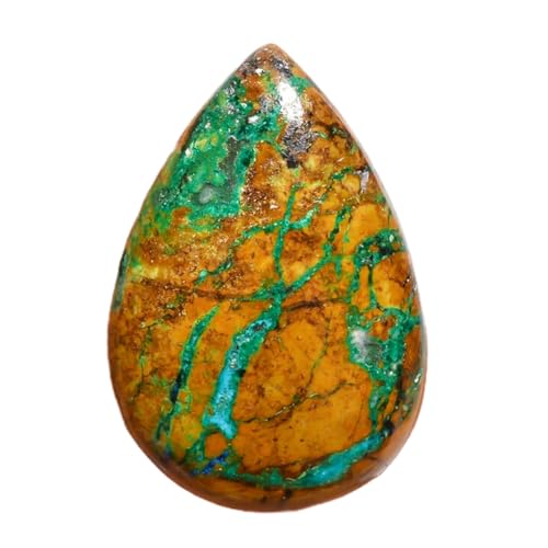 Cabochon azurite malachite naturelle poire 33x23mm pour bague et collier DIY