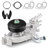 Professional AW5104 Water Pump Kit with Thermostat Gasket Fits For Chevy Silverado Tahoe Suburban Trailblazer Express, GMC Sierra Yukon, Buick, Cadillac, Hummer, Isuzu, 4.8L/5.3L/6.0L V8 Engine