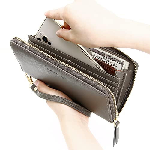 Image of GEEAD Custom Design Wristlet Wallets for Women PU Leather RFID Blocking Wallet