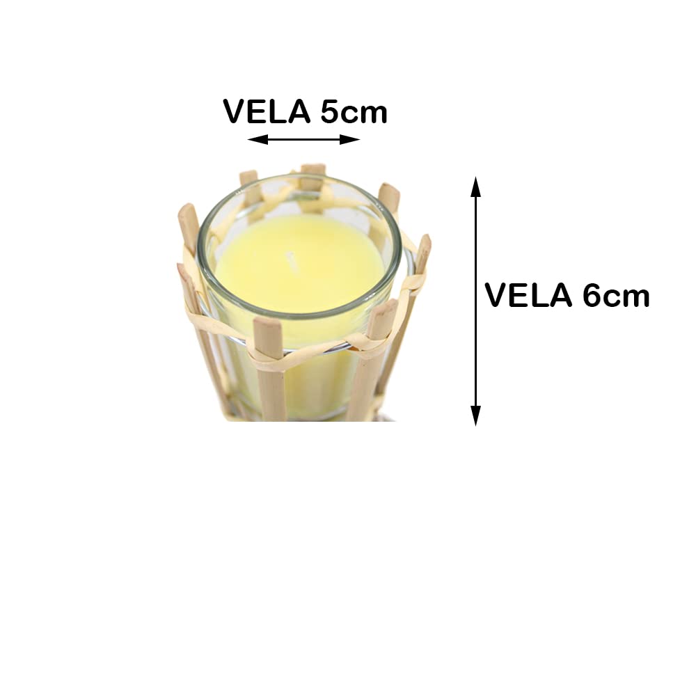 PLUS HOME Pack 3 Unidad antorcha de Jardin 30CM con Vela citronela 45 grs,3% citronelas.