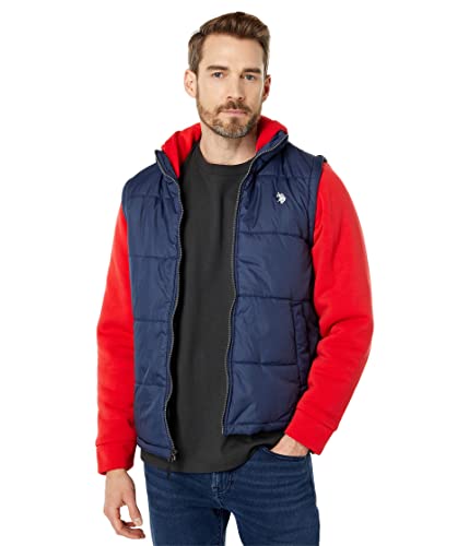 Image of U.S. POLO ASSN. Vest with Zip Sleeve Engine Red XL