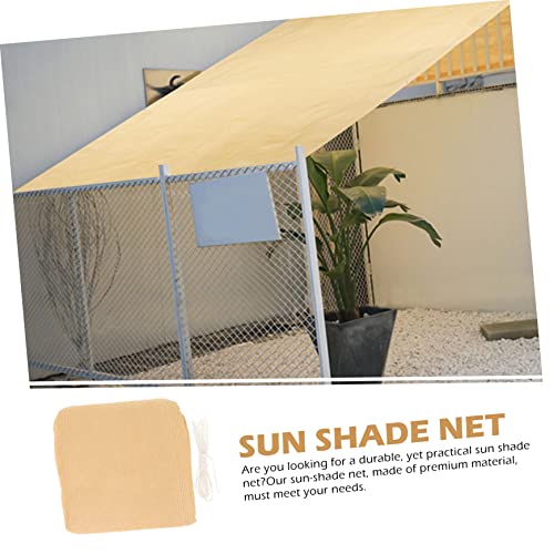 Malla de sombra beige Toddmomy de PEAD para control solar en patios 8