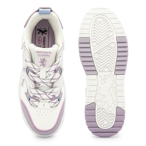 Image of Red Tape Super Sneaker for Women | Low-Cut Casual Style, Classic Footbed & Everyday Comfort