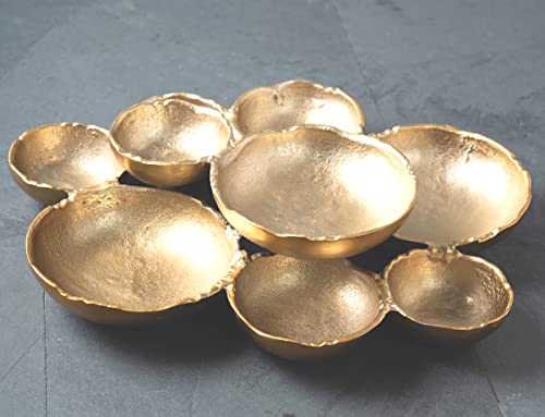 Cruiser’s Caché | Cluster Of 9 Serving Bowls | 16" | Gold Finish #TOP1