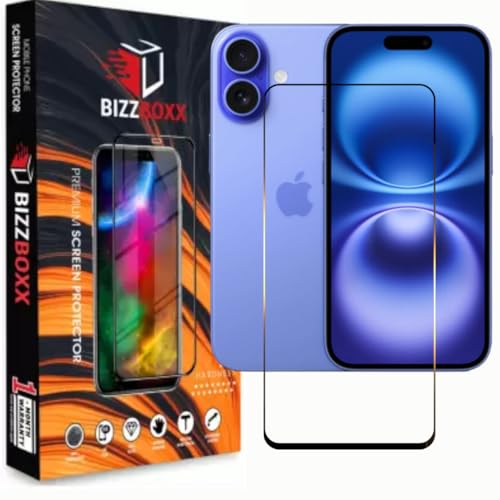 Image of Compatible With Apple iPhone 16 Plus Tempered Glass Screen Protector With Precise Edges iphone 16+ - High Definition, Shatterproof, Easy Install, Anti-Fingerprint (iPhone 16 Plus) - Pack of 1