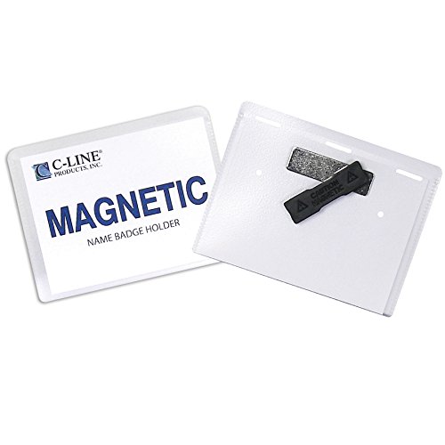 Insignia de estilo magnético portatarjetas transparente 10 x 7,8 cm C-Line 92943 identificador imán