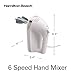 Hamilton Beach 6-Speed Electric Hand Mixer with Whisk, Dough Hooks and Easy Clean Beaters, Powerful 275 Watt Motor, Snap-On Storage Case, White