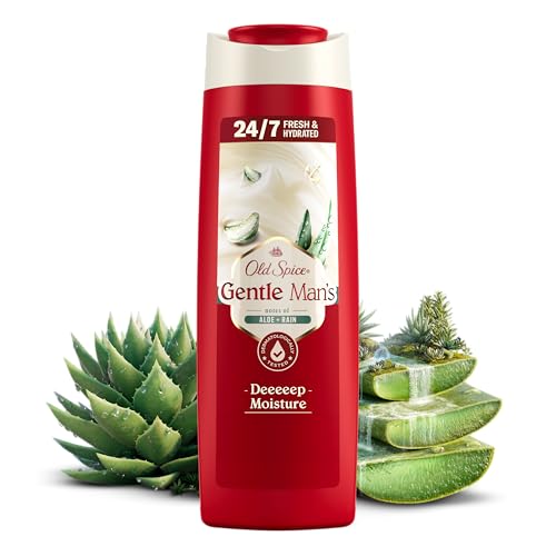 Old Spice Gentleman's Aloe + Rain 3-in-1 Duschgel & Shampoo, 400ml, Körper-Haar-Gesicht Reinigung
