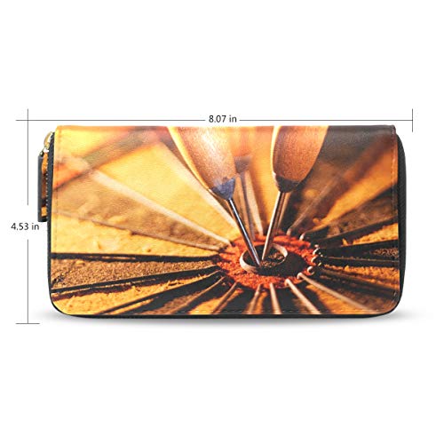 Preisvergleich Produktbild Damen Geldbörse Darts Game Sunset Clutch, Reißverschluss, Leder