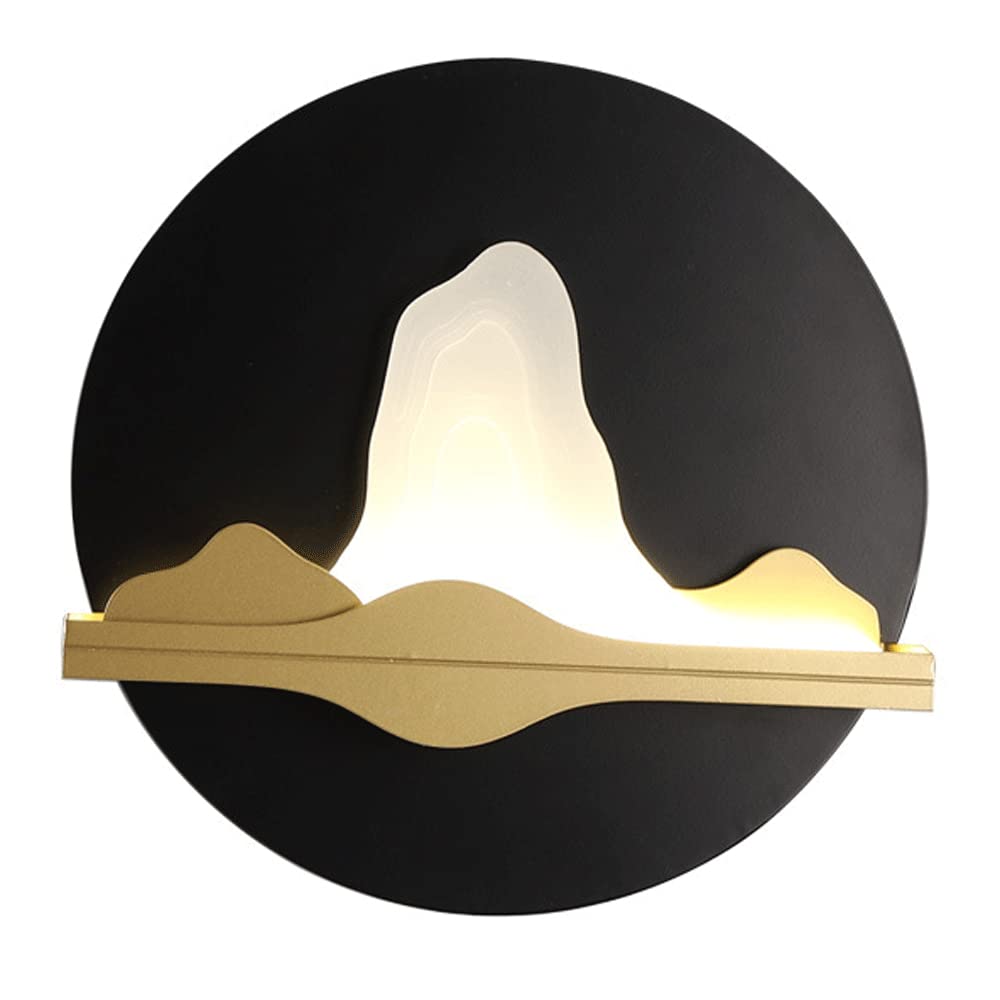 Luces montadas en la pared con diseño de atmósfera de creatividad y fondo negro