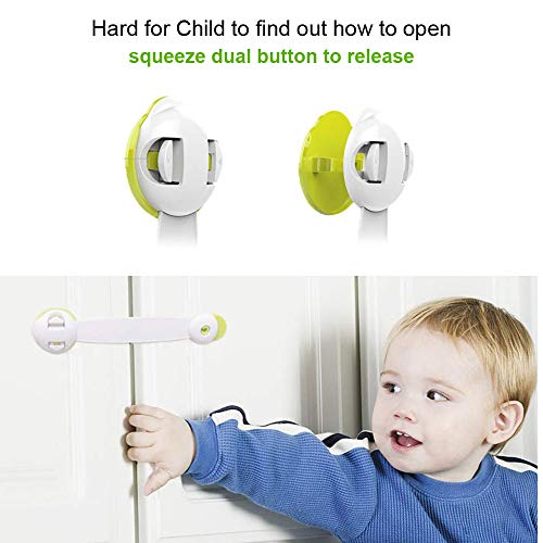 image for SMBOX Cabinet Locks Child Safety No Drill Drawer Latches Baby Proof Ad