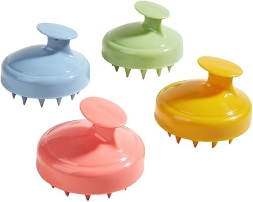 Miniatura 5 de Masajeador de cuero cabelludo para el cuero cabelludo, cepillo de silicona suave, cepillo de champú, exfoliante del cuero cabelludo para el