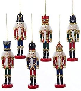 Kurt Adler C9956 Wooden Nutcracker Ornaments (Set Of 6 Assorted)