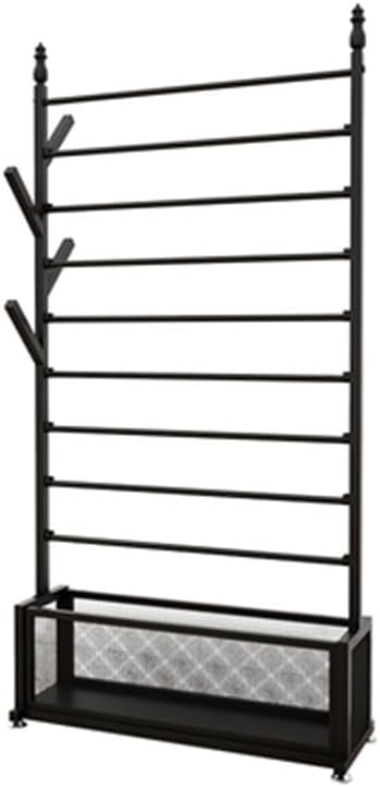 Floor Standing Iron Wrapping Paper Ribbon Storage Rack for Retail Store Craft Room Flower Shop Scarf Towel Display Holder (Gold 70x35x180cm)