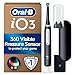 Oral-B iO 3 Matt Black Ultimate Clean Electric Toothbrush, 1 Refill Holder, 1 Charger Pouch, 1 Travel Case, Designed by Braun, Packaging May Vary