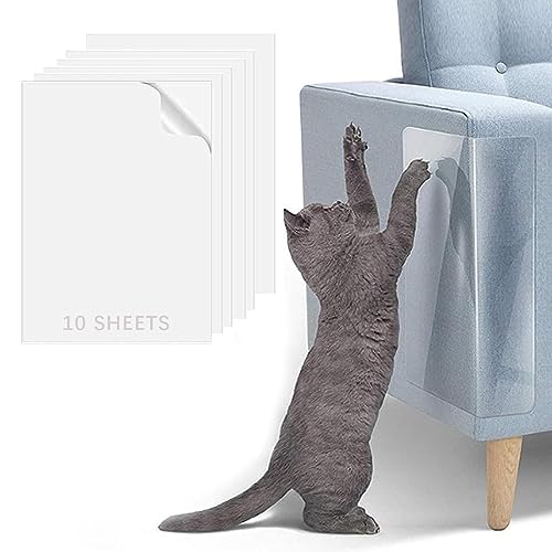 10 Stück Scratch Protection Cat Tape,Self-Adhesive Cat Scratch Protection Film,Kratzschutz Sofa Katze,Cat Anti-Scratch Tape, Scratch Protection Sofa Cat Pad, Cat Training Tape-30 * 44cm