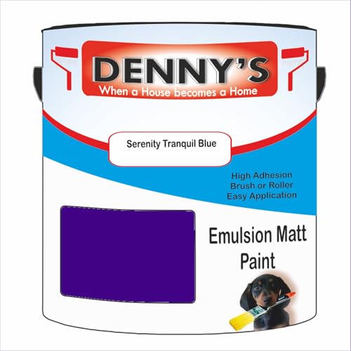 Image of Premium Interior Wall & Ceiling Emulsion Paint – Serenity Tranquil Blue – Rich Matt Finish, Durable & Washable, Low Odour, Ideal for Living Rooms, Bedrooms & Hallways (500ML Tin)