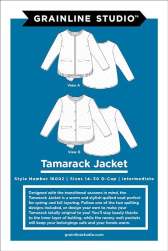 Grainline Studio LLC Tamarack Jacket Sizes 14-30 Pattern, None