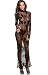 Tease Women's Long Black Stretch Lace Gown