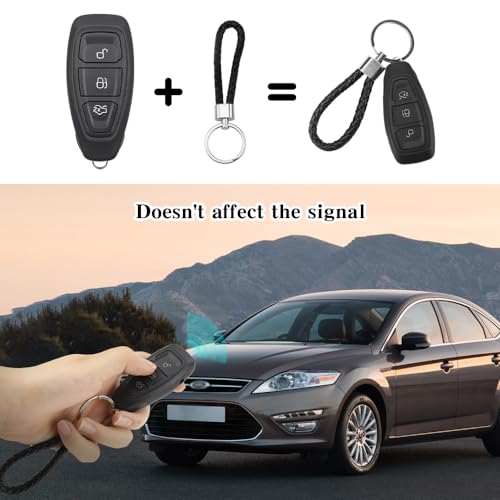 LbsAMP 3 Buttons Car Key Fob Cover Car Key Shell Ford Remote Key Fob Case Replacement Compatible with Ford Fiesta Focus Galaxy Fusion Mondeo B-Max C-Max S-Max Kuga Ecosport Keyless - Image 4