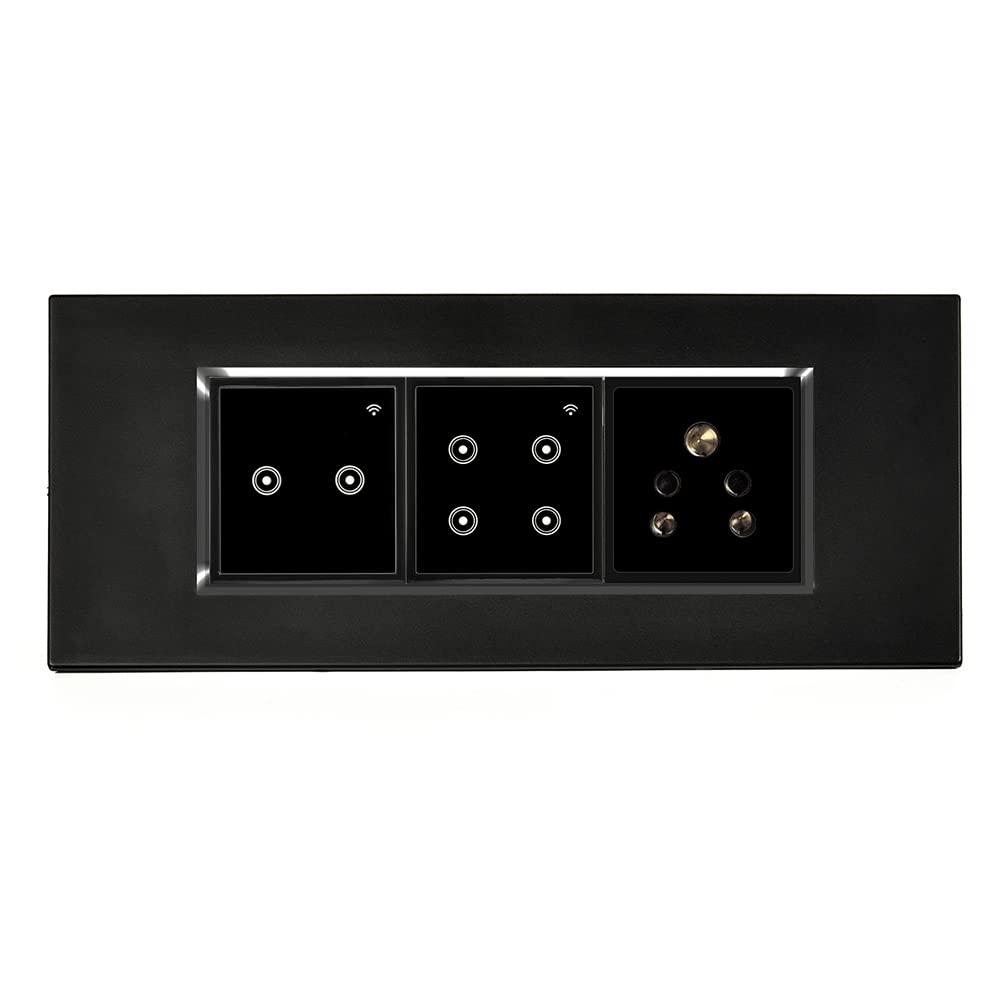 L&G 6 Modular Smart Switch Panel | 5 Smart Switch Control, 1 Socket | WiFi Smart Switch Board | (Compatible with Alexa, Compatible With OK Google & SIRI Shortcut) (Size: 6M- 220 x 90 x 45 mm)-image-44