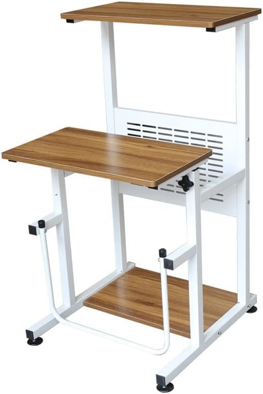SRFTT Mesas de Dibujo, mesas de Dibujo portátiles móviles para Sentarse y pararse, Altura Ajustable, Carrito, Mesa ergonómica, pequeña, de pie, sobre Cama con Ruedas, rodante S