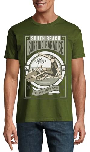 T-shirt Homme en Coton Vert Hunter Green Confortable et Respirant
