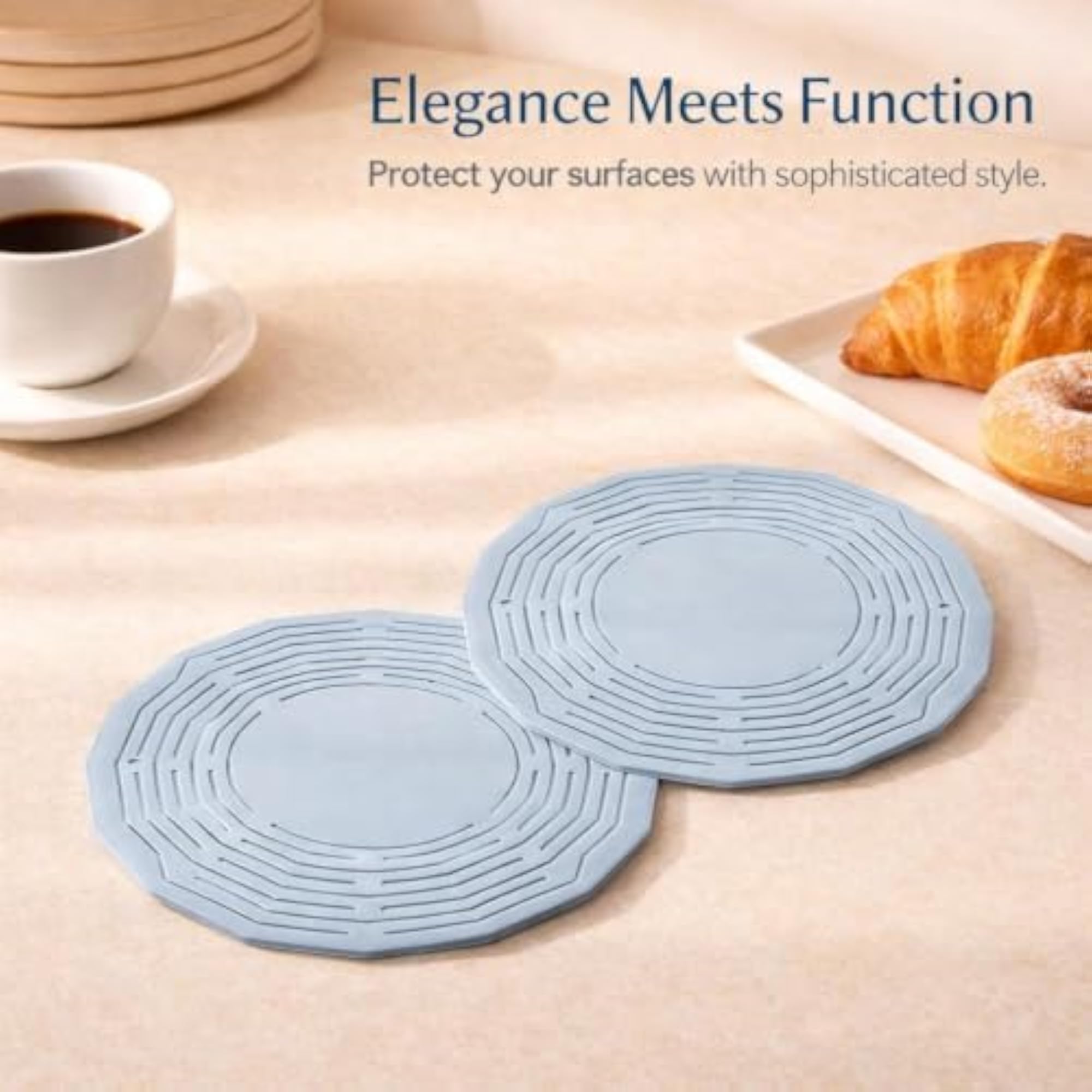 Food Grade Silicone Coaster Set for Kitchen Dining Table