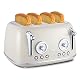 Toaster 4 Scheiben wiltal, Toaster Langschlitz, Edelstahl Gehäuse