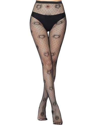 Image of Fishnet Stockings for Women With Stretch Waistband,Fishnets With Reinforced Toes, Fishnet Tights With High Elastic