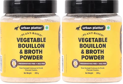 Image of Urban Platter Vegetable Bouillon & Broth Powder, 200g (Plant-Based | Instant Vegetable Stock | MSG-free | Umami-Rich) (Pack of 2)