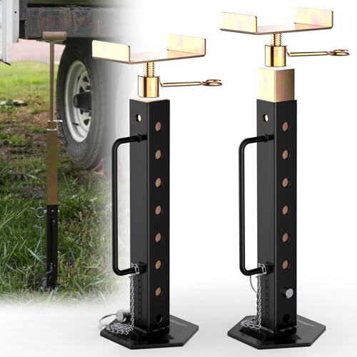 RV Slide Out Support Jacks, Universal Heavy-Duty Camper Stabilizer Jacks Adjustable from 15'' to 35'' for RV Travel 5th Wheel, Up to 5000 LBS Capacity (2 Pcs)