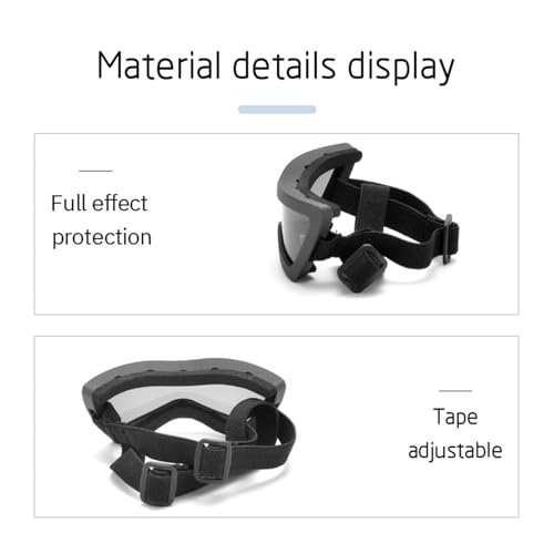 Lunettes pour chiens HMJGDZG coupe-vent avec sangle réglable - 6