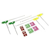 Mercury ワンセグ フルセグ 対応 汎用 地デジ フィルムアンテナ L型 4枚セット 2019 モデル 高感度 カーナビフィルムアンテナ 車 ユニバーサル