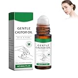 immagine prodotto 2 Pezzi Olio Di Ricino Biologico Roll-On, Olio Riparatore per Capelli, Nutriente Condizionante, Multi Azione, Viso, Corpo & Capelli, Idratante, Delicato ed Efficace, 30ml